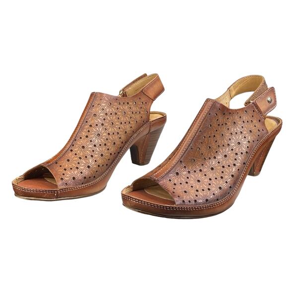 Pikolinos Women's Java Brown Leather Slingback Sandal Size 40 US 9.5/10 - Picture 6 of 13